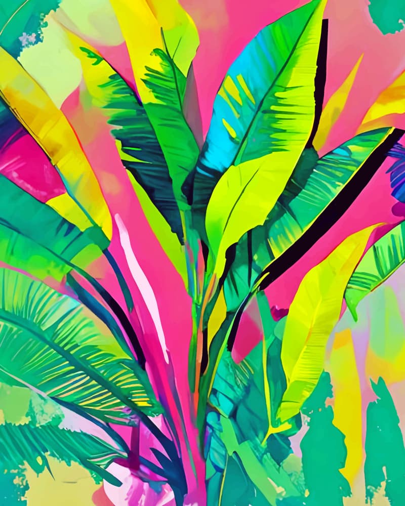 Vibrant Tropical Foliage by Uma Gokhale — canvas wall art