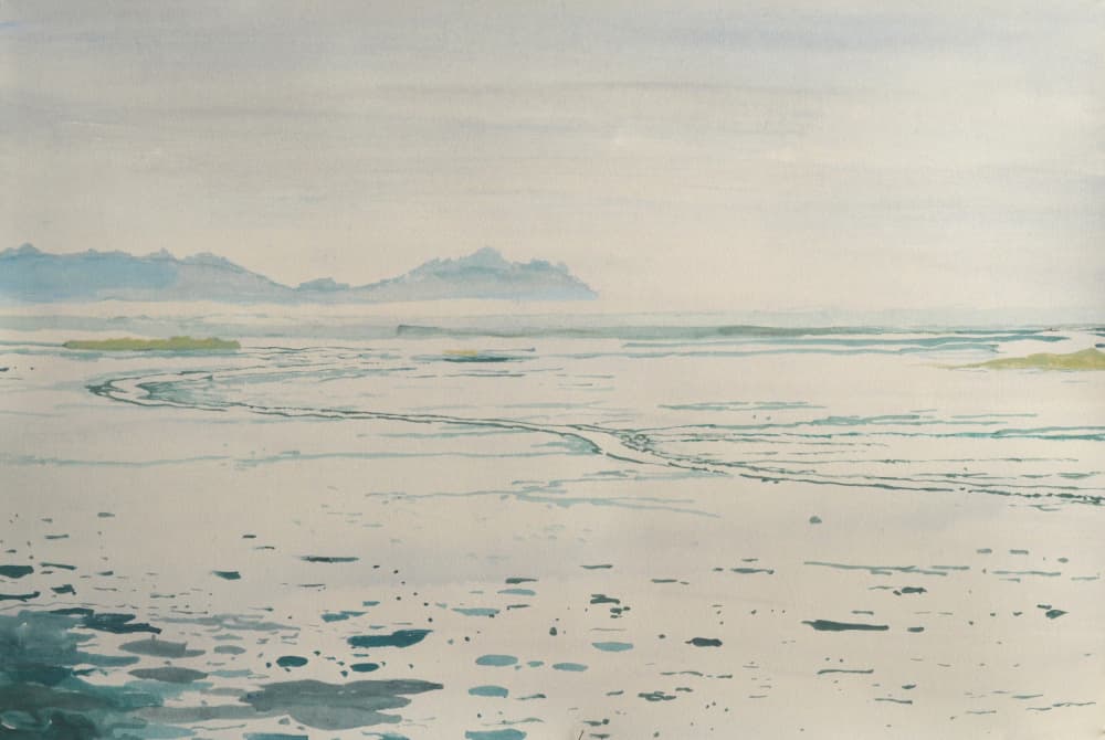 Misty Coastal Landscape by Karin Bos — canvas wall art