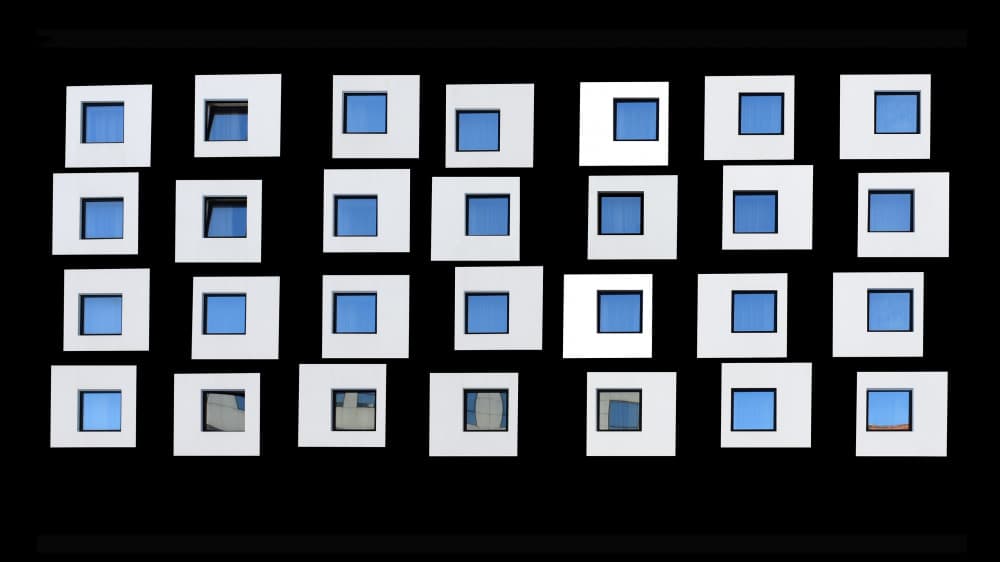 Geometric Window Grid by Jorge Pimenta — canvas wall art