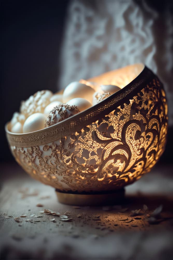 Luminous Lace Bowl by Treechild — canvas wall art