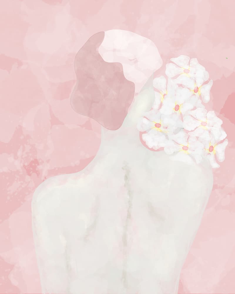 Feminine Floral Back by Sannel Larson — canvas wall art