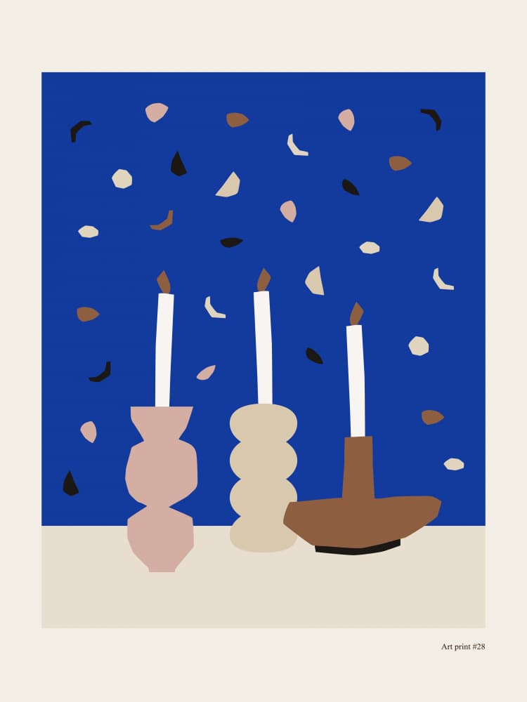 Candles and Confetti by Treechild — canvas wall art