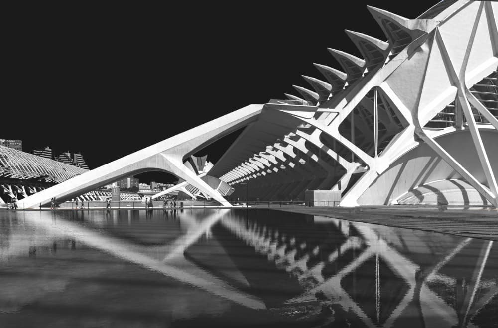 Futuristic Urban Reflection by monique gilleman — canvas wall art