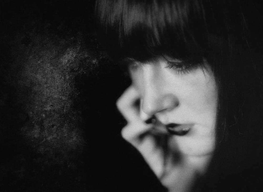 Dark Pensive Moment by Klaus Grimm — canvas wall art