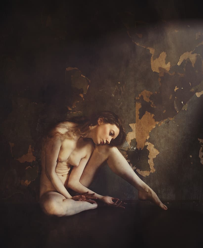 Sad Nude Woman by Darryl J Dennis — canvas wall art