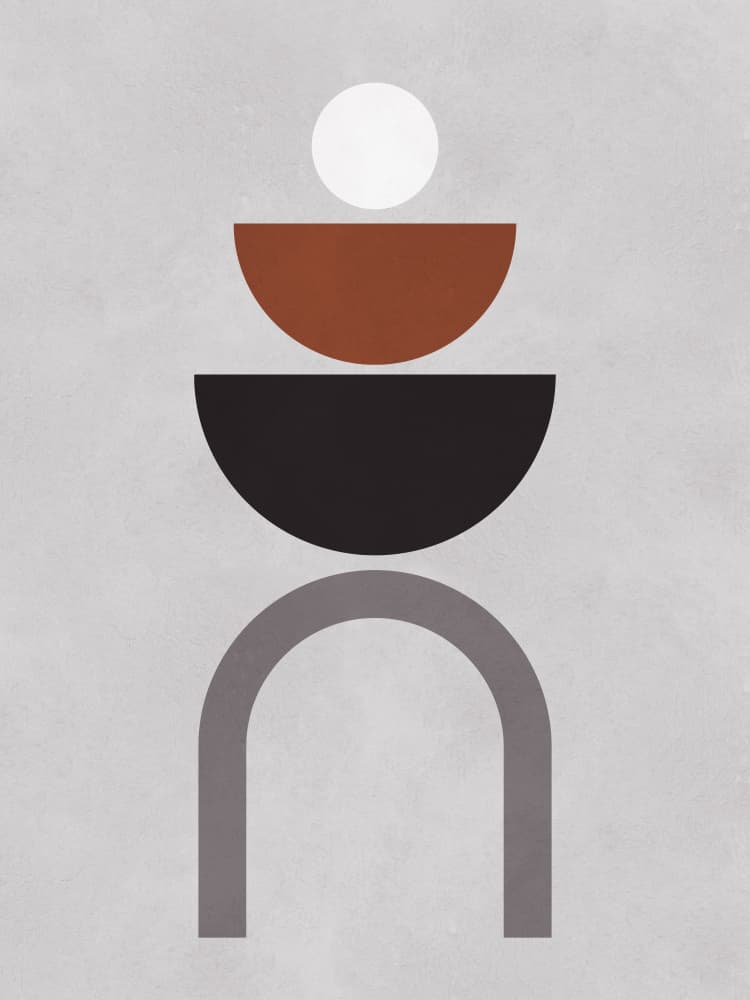 Earthy Geometric Stack by Vitor Costa — canvas wall art