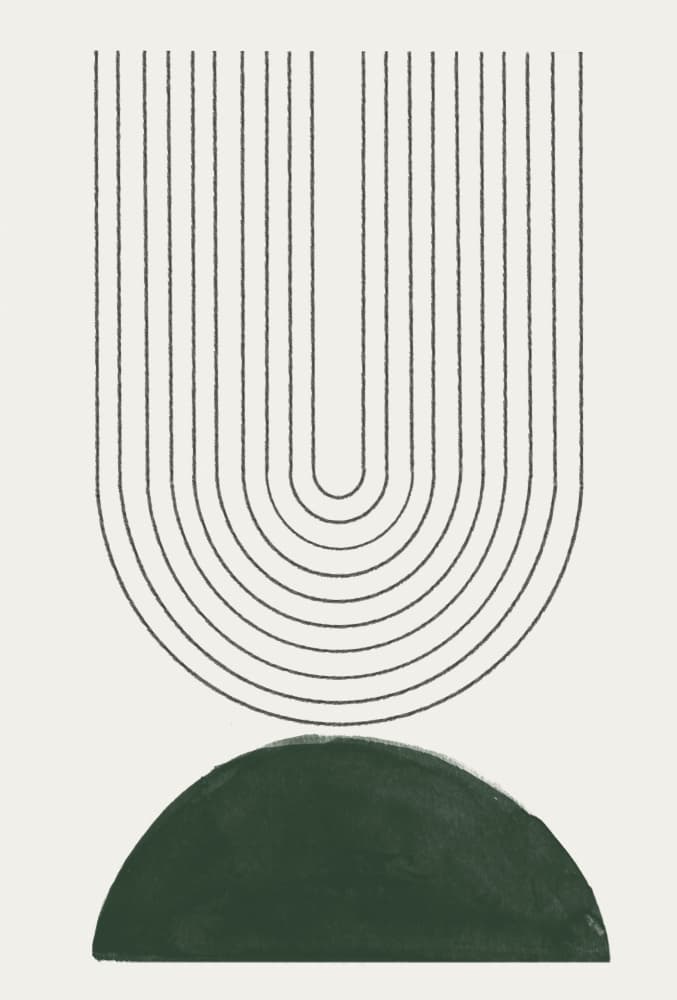 Green Mid Century Modern No.5 by THE MIUUS STUDIO — canvas wall art