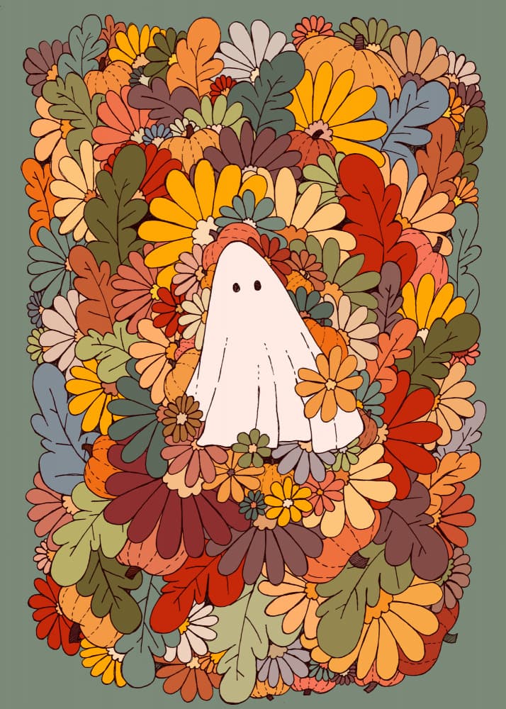 Friendly Autumn Ghost by Stephen Wade — canvas wall art