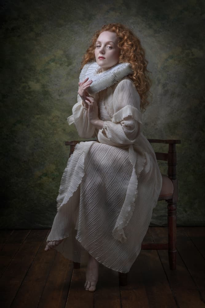 Redhead With Ruffled Collar by Kieran O Mahony AIPF — canvas wall art