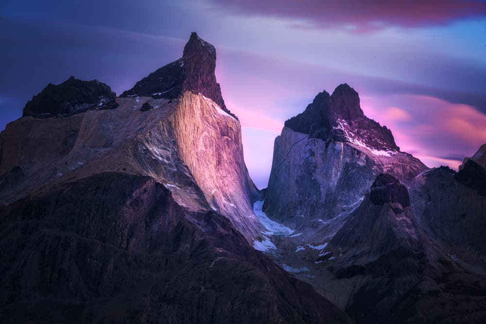 Majestic Mountain Twilight by carmenvillar — canvas wall art