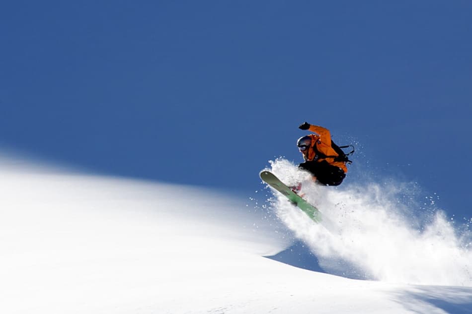 Snowboarder Mid Air by Evgeny Vasenev — canvas wall art
