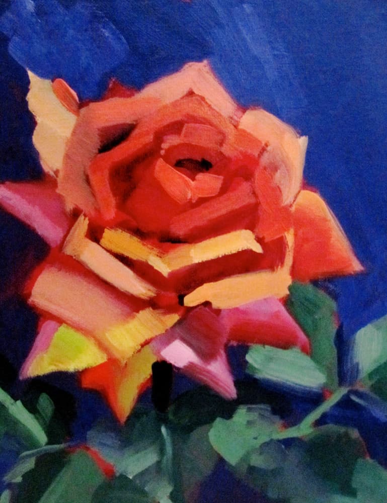 Vibrant Rose Bloom by Maxine Shore — canvas wall art
