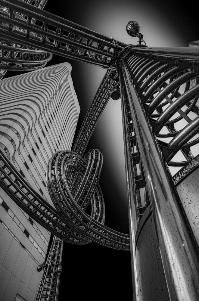 Metallic Urban Forms by Atsushi Inamura — canvas wall art