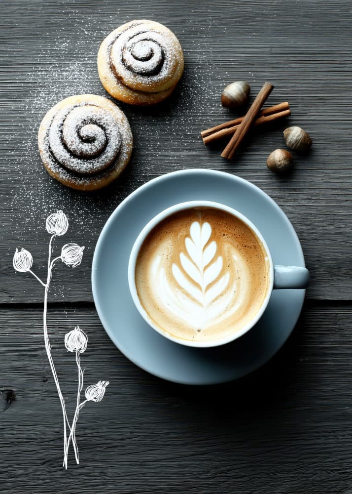 Cozy Morning Coffee by Justyna Jaszke — canvas wall art
