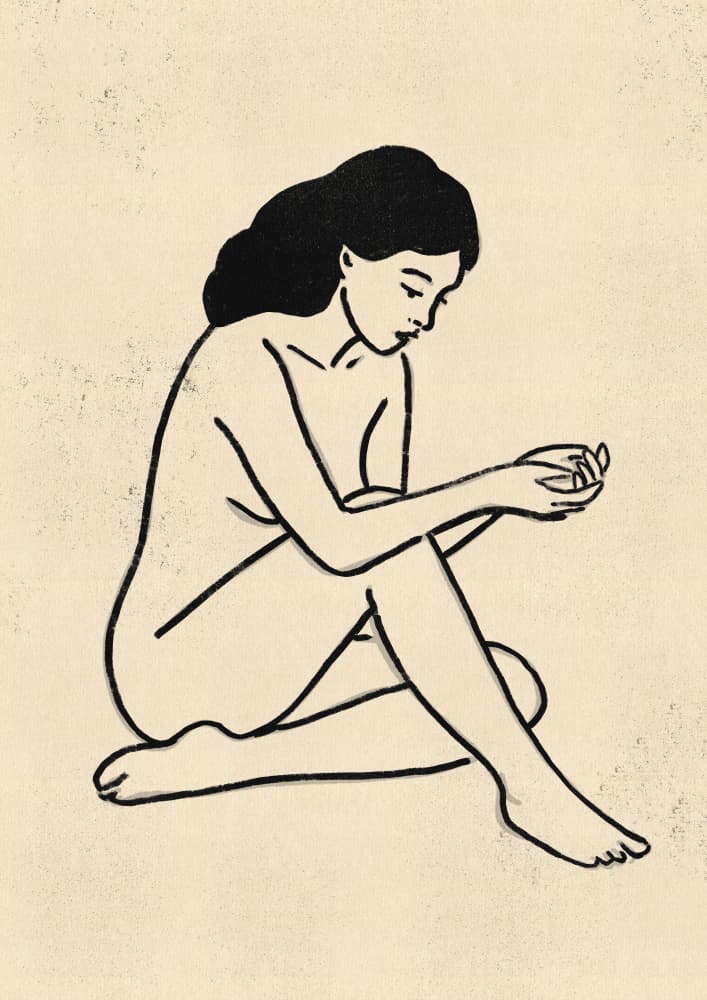 Serene Nude Figure by Nicholas — canvas wall art