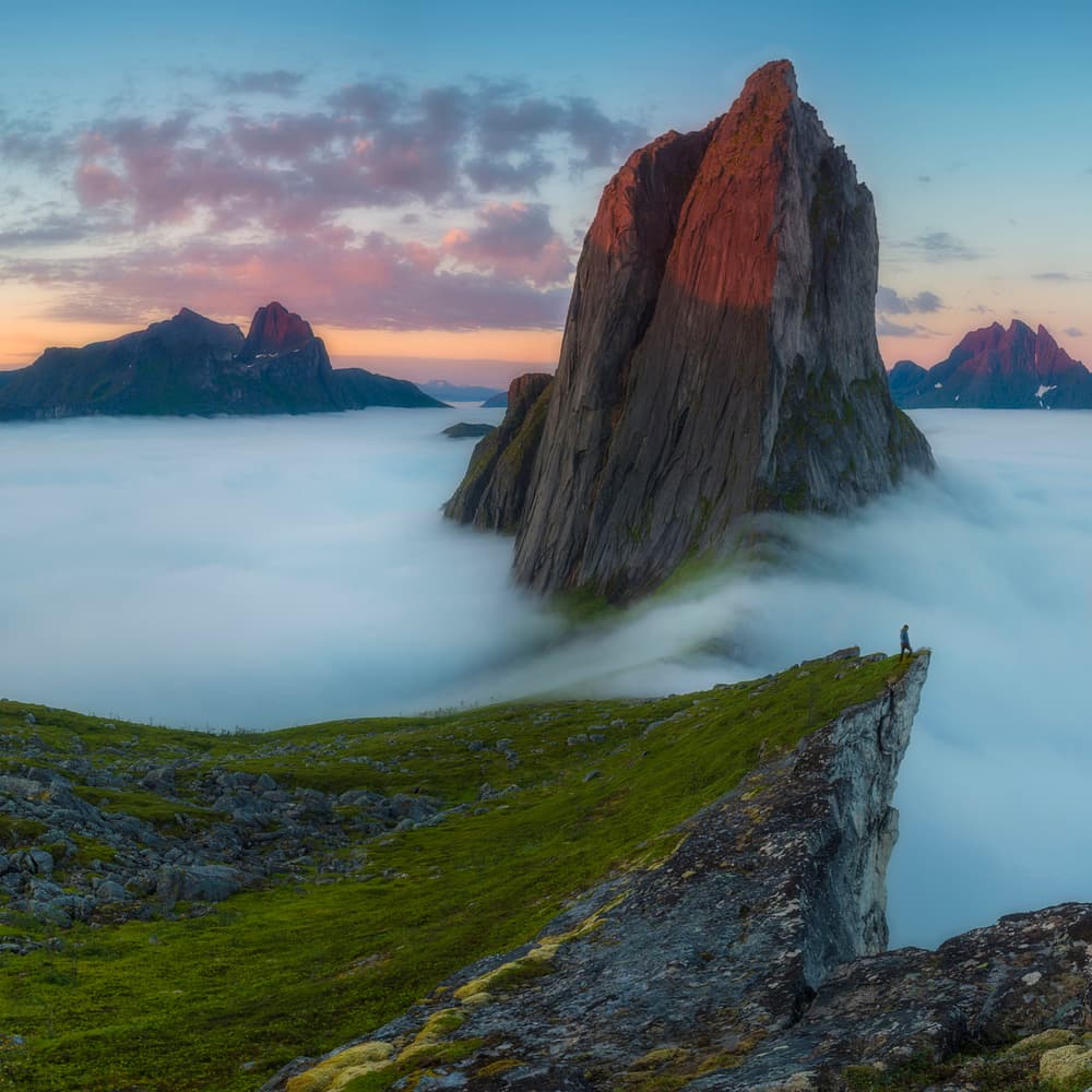 Above The Misty Clouds by Fred Åge Hol — canvas wall art
