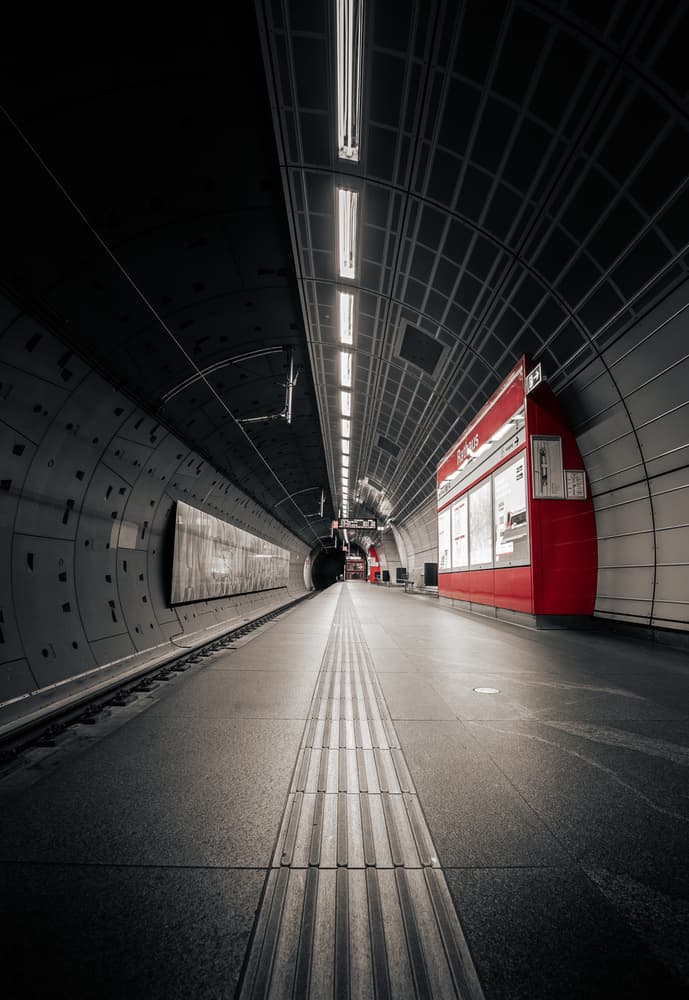 Moody Subway Platform by Jörg  Vollrath — canvas wall art