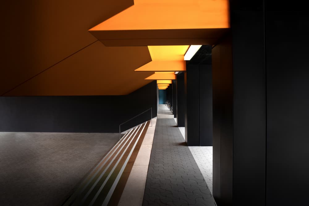Geometric Light Tunnel by Anita Martin AnnaPileaFotografie — canvas wall art