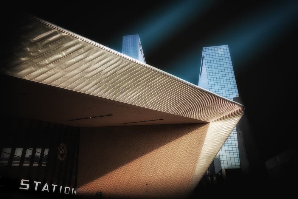 Sleek Station Night by Jörg  Vollrath — canvas wall art