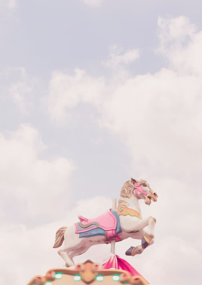 Dreamy Carousel Horse by Talitha McQueen — canvas wall art