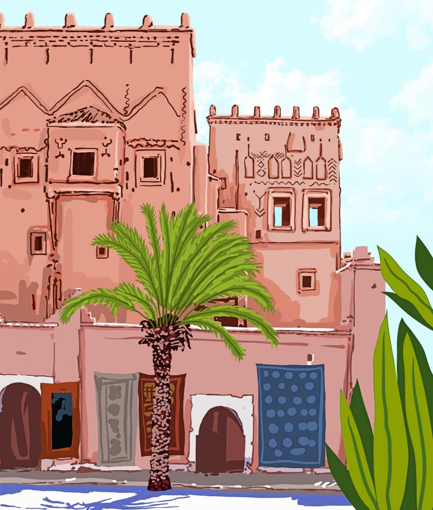 Moroccan Desert Oasis by Uma Gokhale — canvas wall art