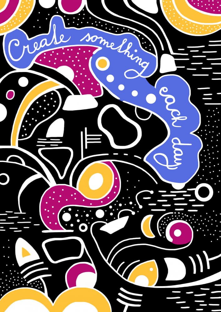 Vibrant Abstract Daily Inspiration by Magdalena Herichova — canvas wall art