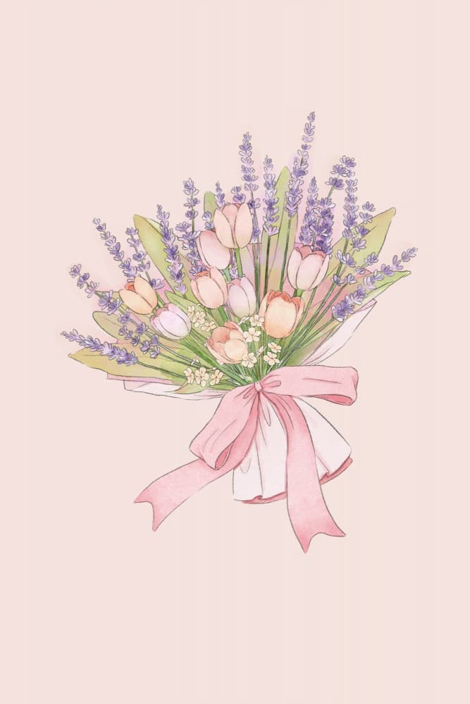 Lavender Tulip Bouquet by Xuan Thai — canvas wall art