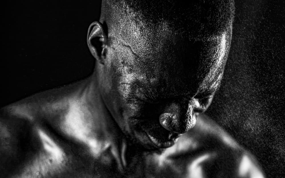Sweating Athlete by Jørgen Wicklow — canvas wall art