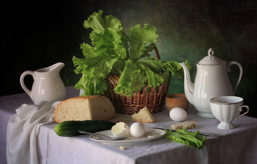 Rustic Breakfast Still Life by Tatyana Skorokhod — canvas wall art