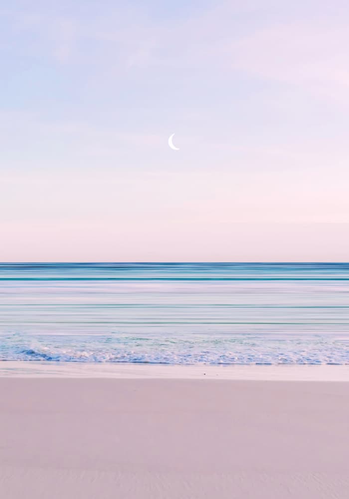 Twilight Beach Moon by Ariz Rab — canvas wall art