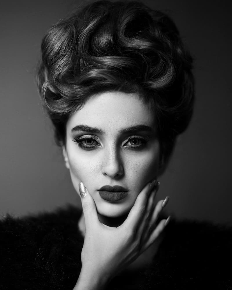 Vintage Glamour Portrait by Amin Hamidnezhad — canvas wall art