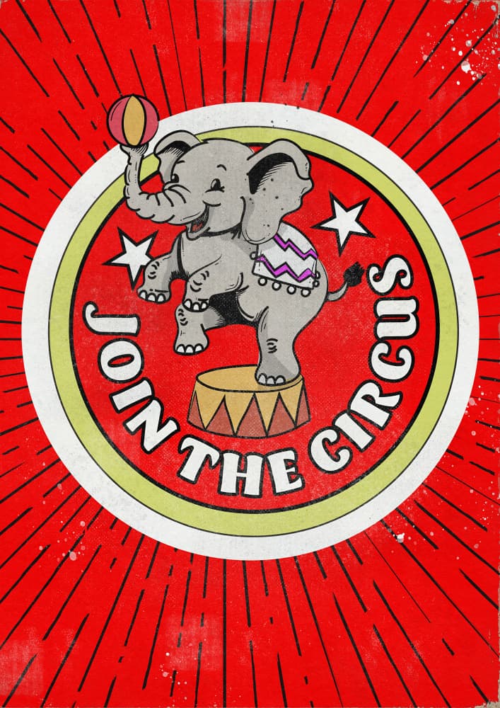 Retro Circus Elephant