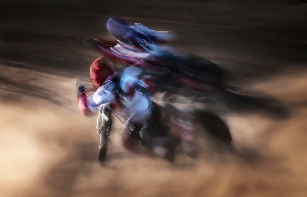 Horse Race Blur by Dusan Ignac — canvas wall art