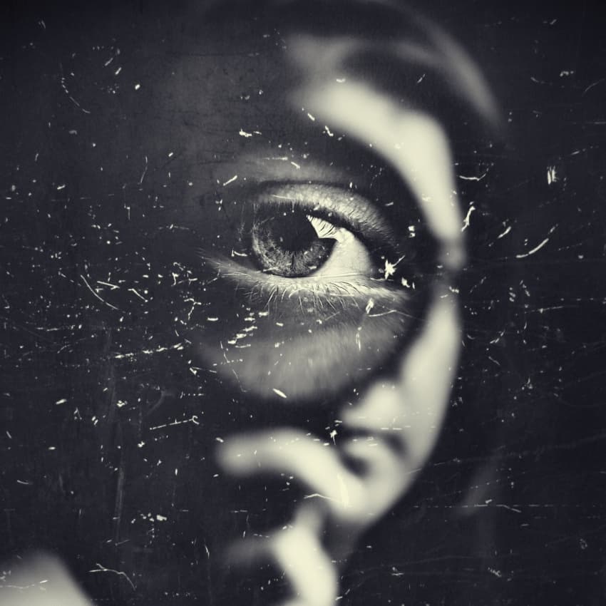 Intense Shadowed Eye by Oren Hayman — canvas wall art
