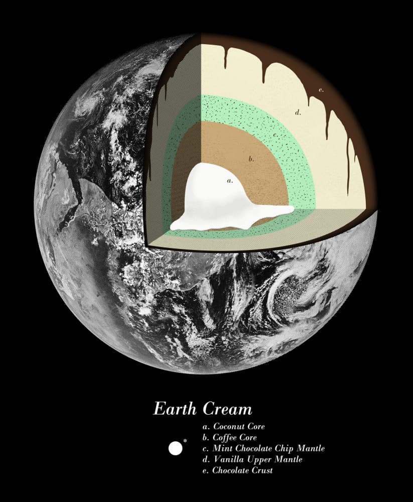 Earth Cream Planet by Florent Bodart — canvas wall art