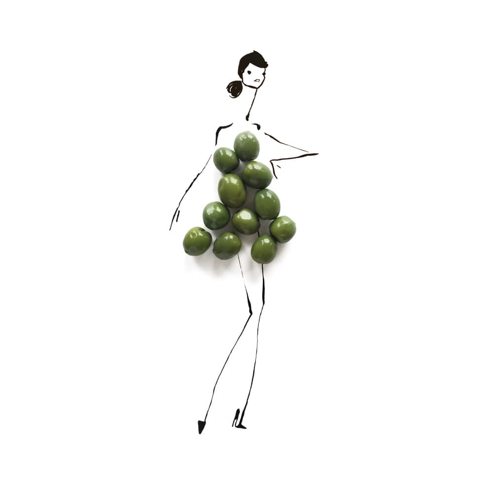 Woman In Olive Dress by Gretchen Roehrs — canvas wall art