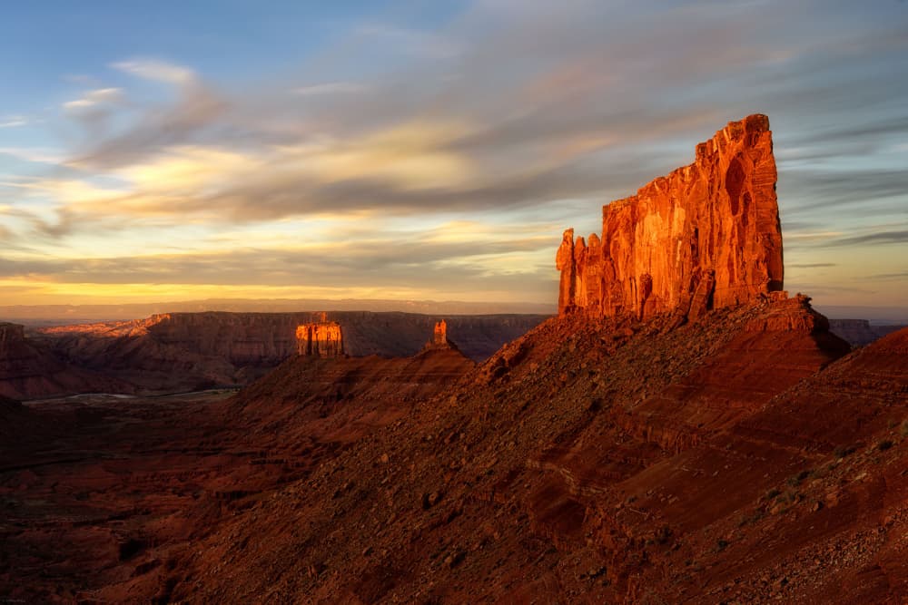 Majestic Desert Sunset by Johnny Zhang — canvas wall art