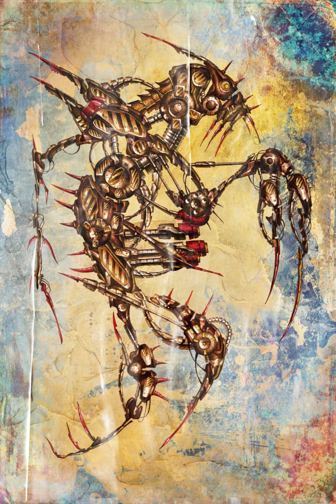 Dystopian Machine Monster by Rafal Kulik — canvas wall art