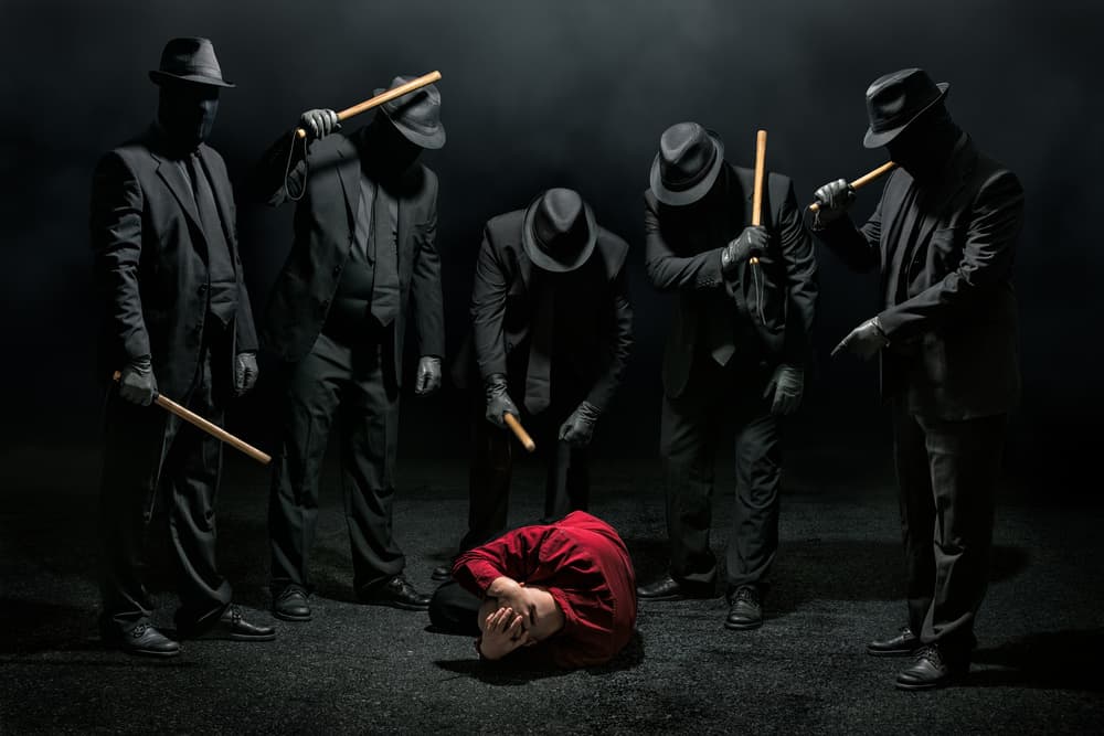 Dark Mob Scene by Petri Damstén — canvas wall art