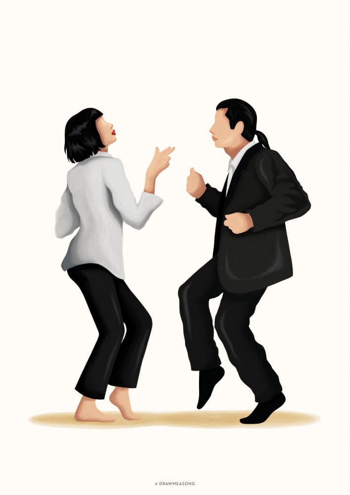 Dynamic Dance Duo by Nour Tohme — canvas wall art
