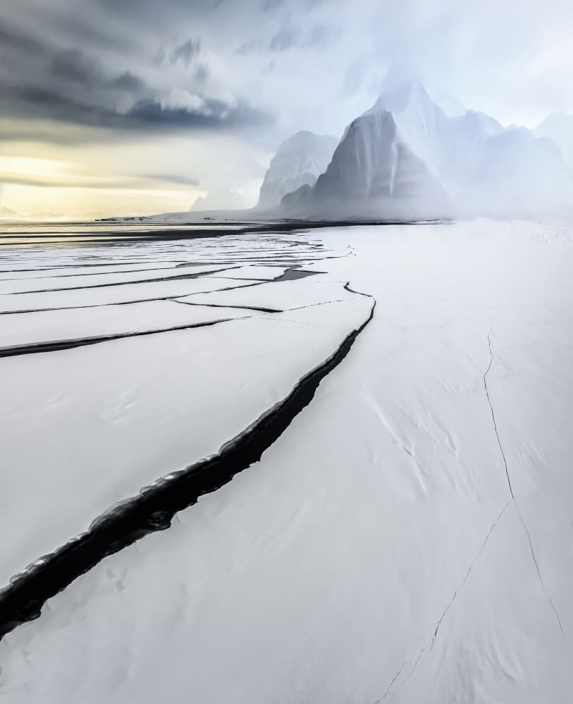 Cracked Ice Mountains by Raimondo Restelli — canvas wall art