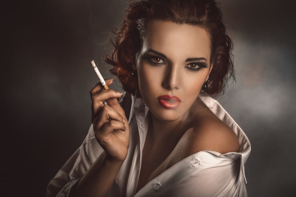 Seductive Smoke Portrait by Peppe Tambè — canvas wall art