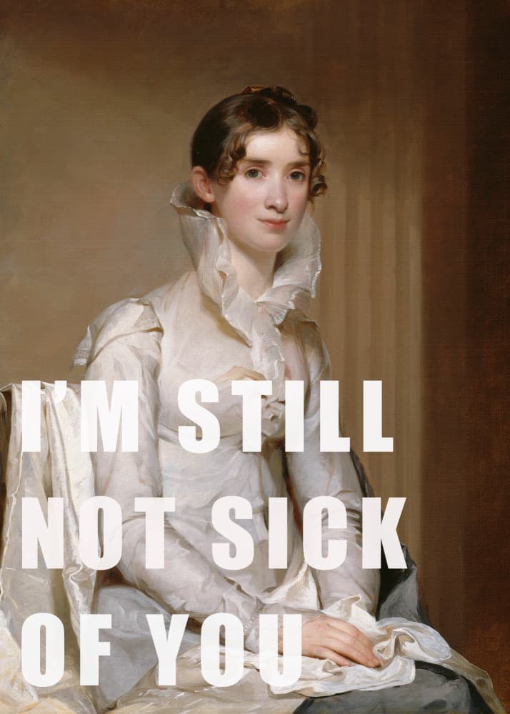 Still Not Sick Portrait by The Art Concept — canvas wall art