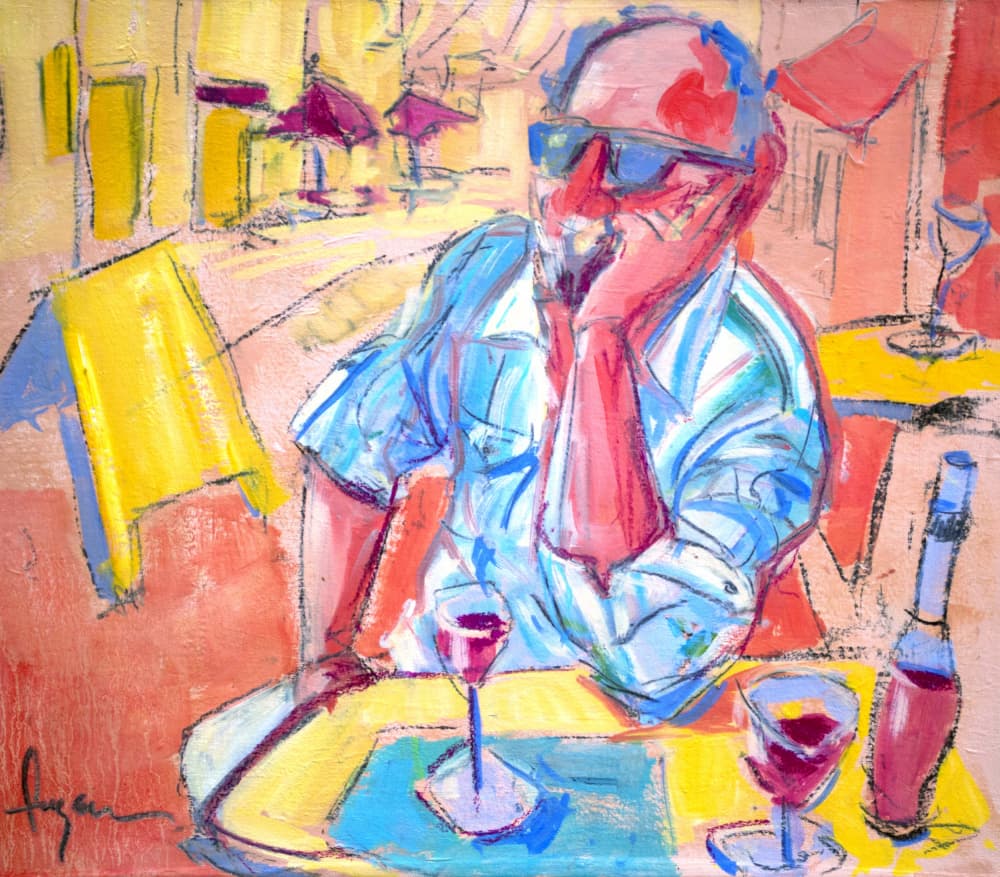 Bottle of Red by Dorothy Fagan — canvas wall art