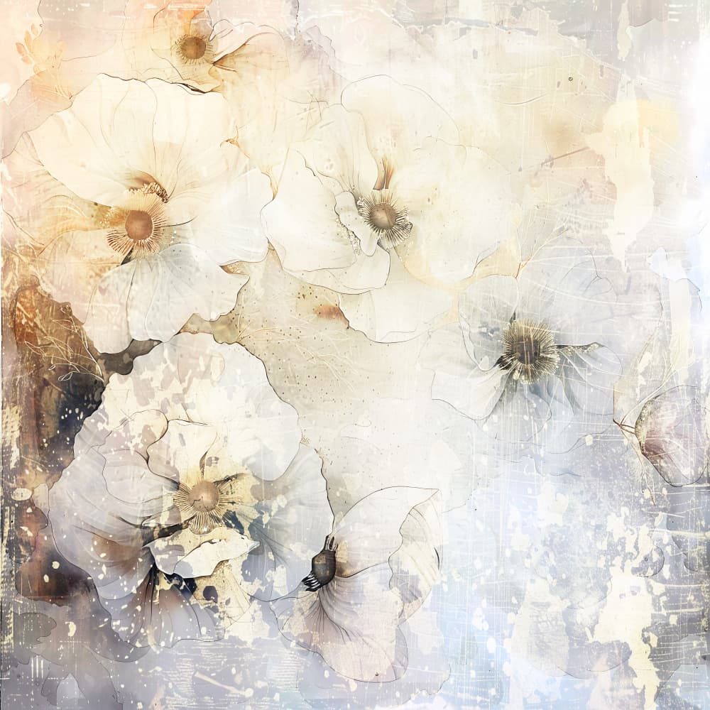 Flower Floral Art Illustration Wallart 116 by Rafal Kulik — canvas wall art