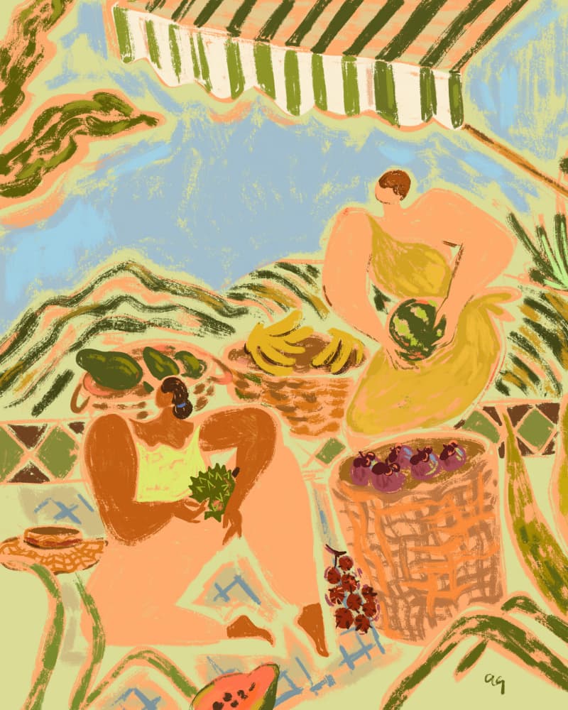 Fruit Stand by Arty Guava — canvas wall art