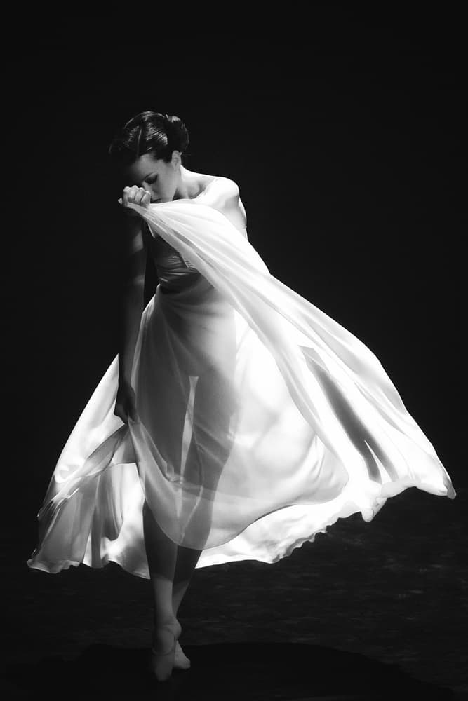 Graceful White Dancer by Arnaud BRATKOVIC — canvas wall art