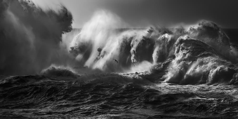 Wild Ocean Storm by Paolo Lazzarotti — canvas wall art