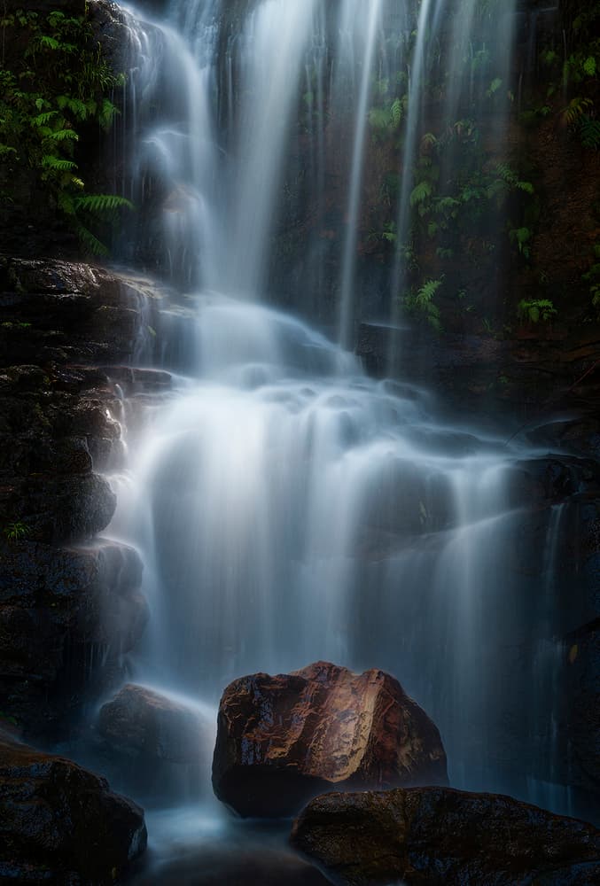 Tranquil Forest Waterfall by Yan Zhang — canvas wall art