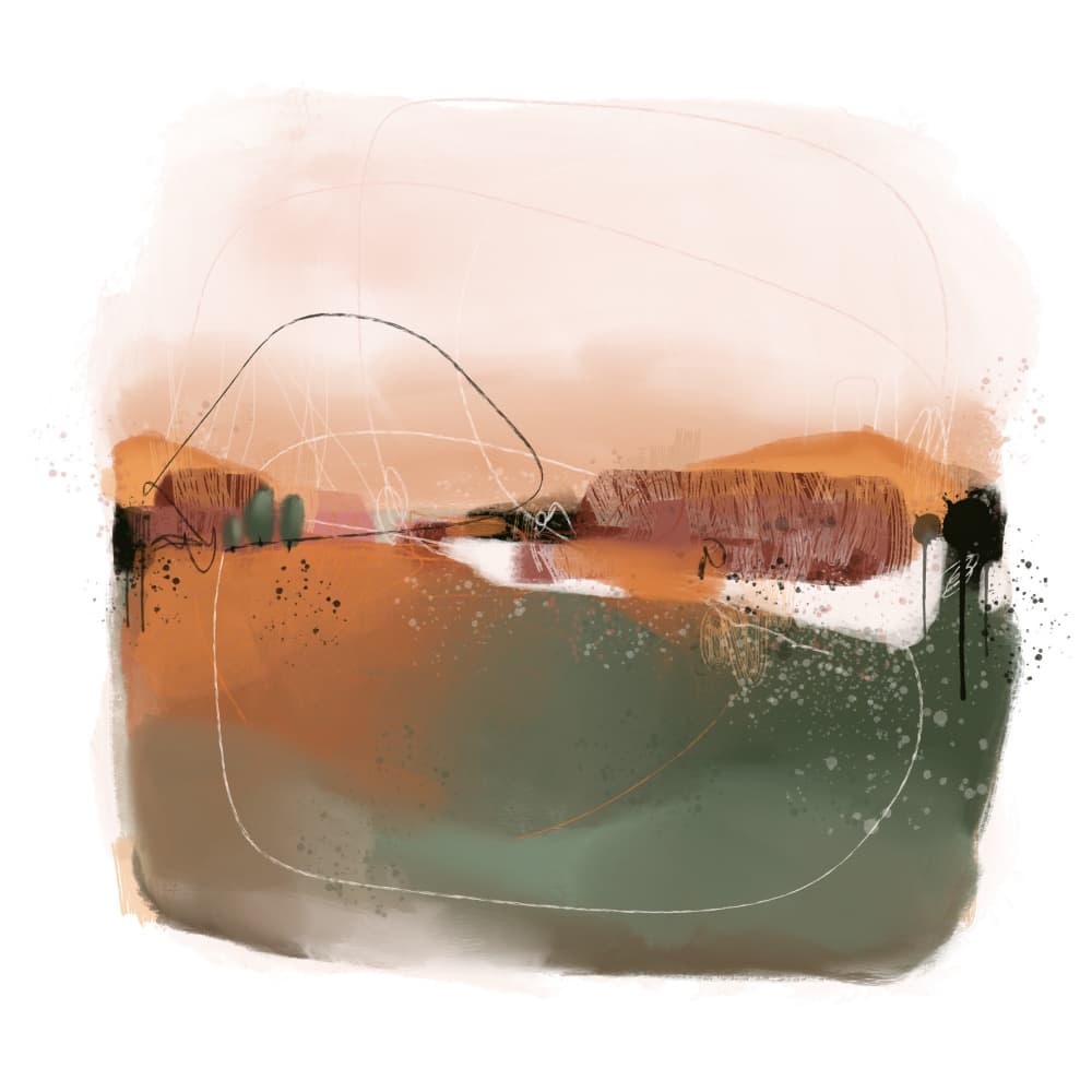 Buzzing fields by MANSI SAXENA — canvas wall art